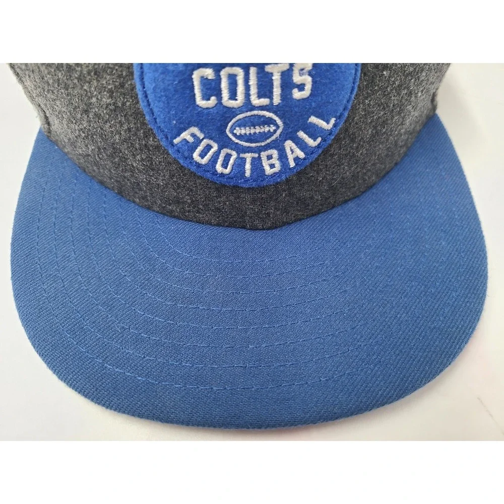 Youth Indianapolis Colts 1953‎ New Era Snapback Hat Cap Wool Blend NFL 100 Gray
